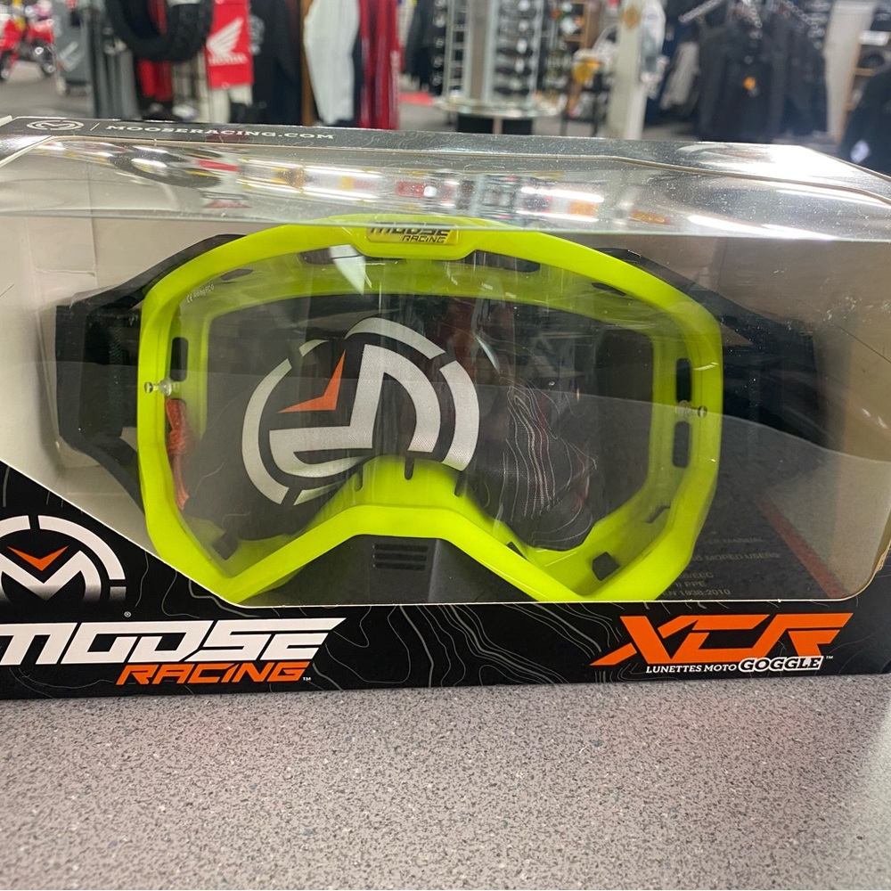 Neon Yellow Moto Goggles